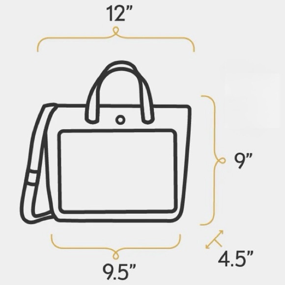 Portland Leather Goods Mini Crossbody Tote | Cognac Brown Leather - Picture 11 of 11